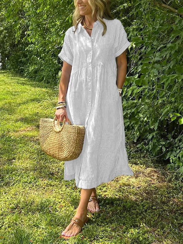 Mia | Elegant Striped Dress