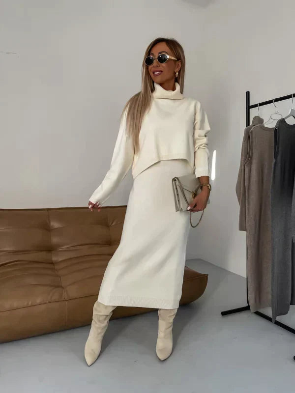 Rosie - Elegant Sweater Dress Set