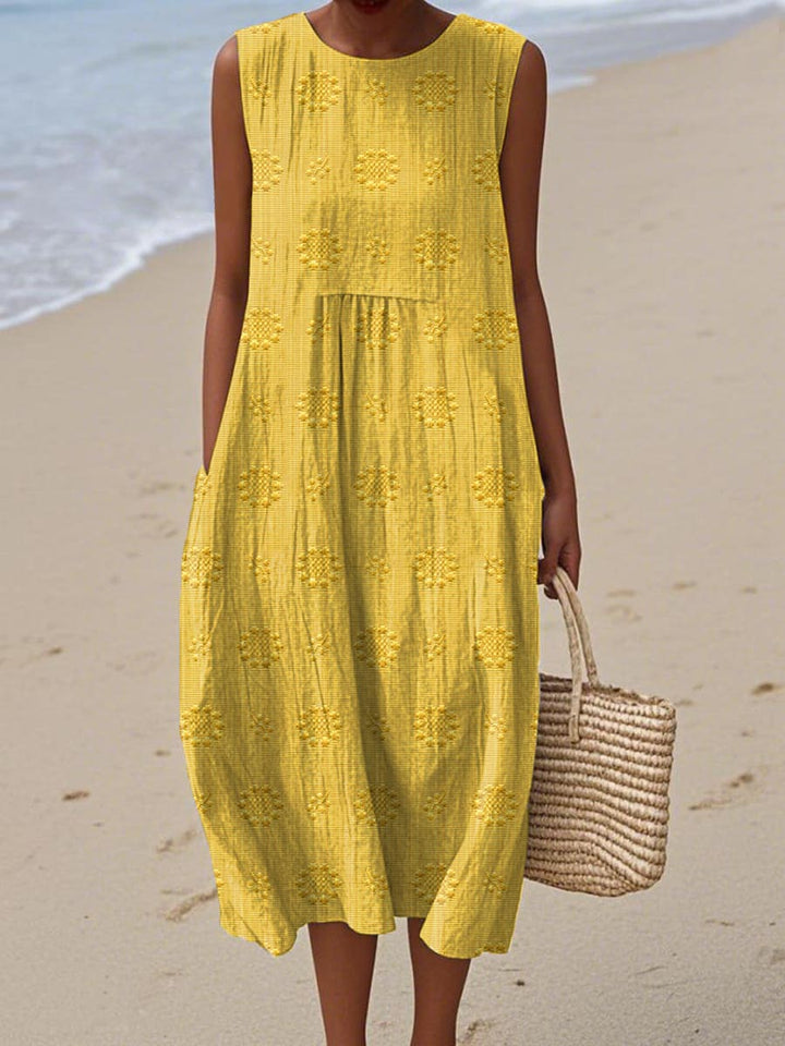 Bianca | Printed Long Dress with Tummy Coverage
