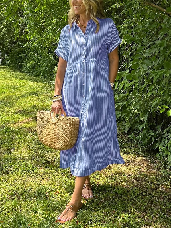 Mia | Elegant Striped Dress