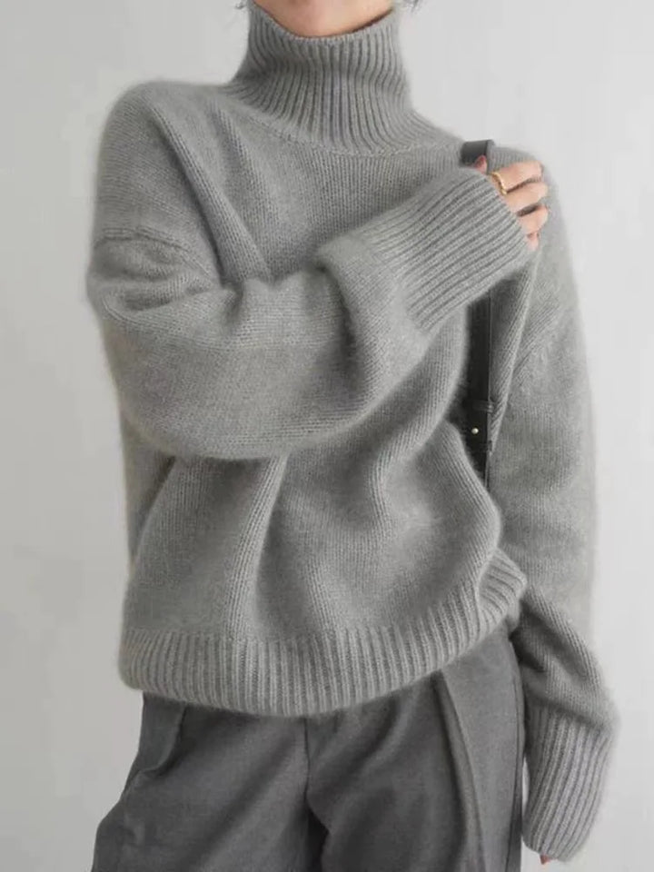 Monica - Elegant High Neck Sweater