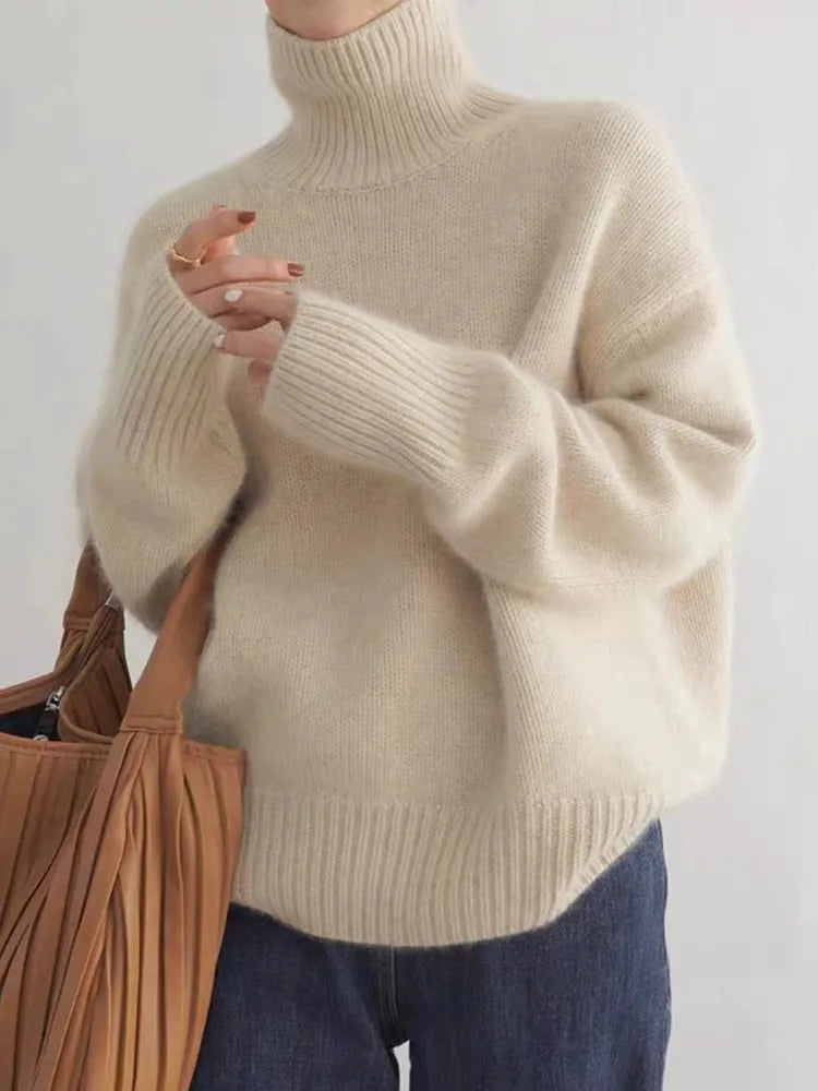 Monica - Elegant High Neck Sweater