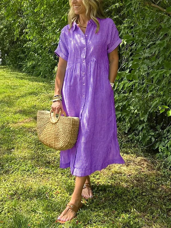 Mia | Elegant Striped Dress